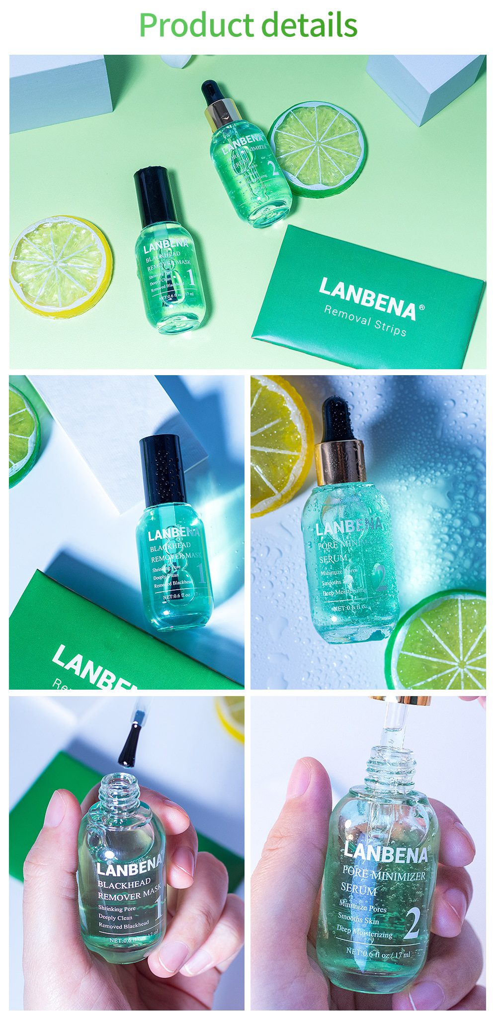 LANBENA Face Serum Blackhead Remover Shrinking Pore Acne Treatment Deep Cleaning Smoothing Skin Care Firming Essence Beauty Set LANBENA Face Serum Blackhead Remover Shrinking Pore Acne Treatment Deep Cleaning Smoothing Skin Care Firming Essence Beauty Set