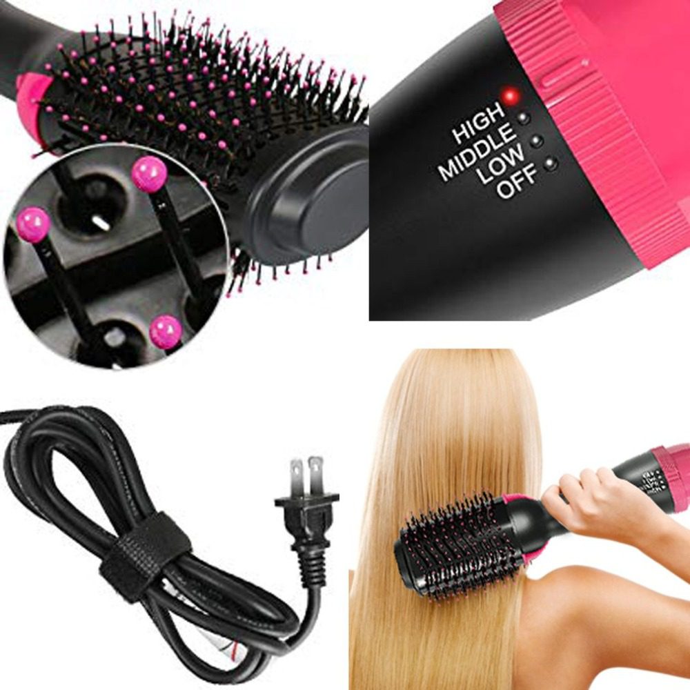 Electric Professional Hair Dryer Comb Infrared Negative Ion Hot Air Comb Straight Curling Hair Comb Hairdryer Electric Professional Hair Dryer Comb Infrared Negative Ion Hot Air Comb Straight Curling Hair Comb Hairdryer