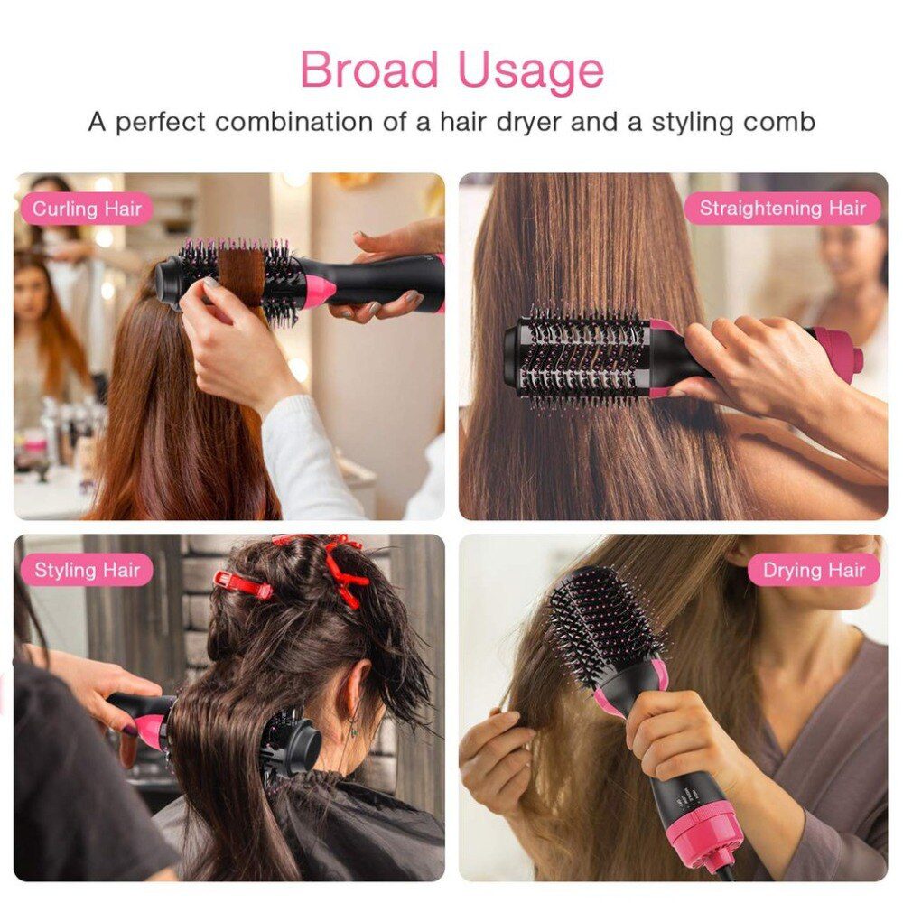Electric Professional Hair Dryer Comb Infrared Negative Ion Hot Air Comb Straight Curling Hair Comb Hairdryer Electric Professional Hair Dryer Comb Infrared Negative Ion Hot Air Comb Straight Curling Hair Comb Hairdryer