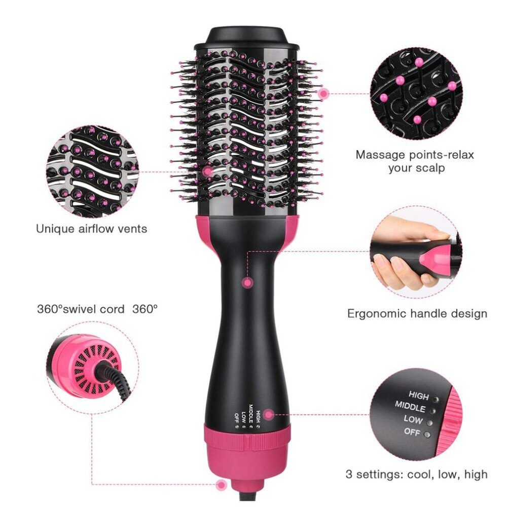 Electric Professional Hair Dryer Comb Infrared Negative Ion Hot Air Comb Straight Curling Hair Comb Hairdryer Electric Professional Hair Dryer Comb Infrared Negative Ion Hot Air Comb Straight Curling Hair Comb Hairdryer