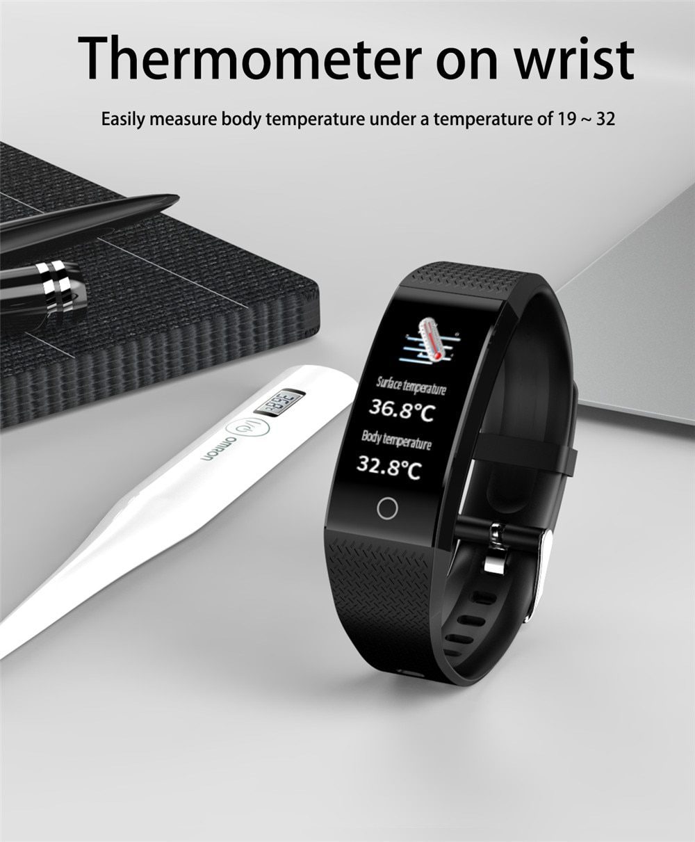 Smart Watch Body Temperature Smartwatch Ip68 Waterproof Heart Rate Fitness Tracker Smart Watches Men Women For Android IOS 2020 Smart Watch Body Temperature Smartwatch Ip68 Waterproof Heart Rate Fitness Tracker Smart Watches Men Women For Android IOS 2020