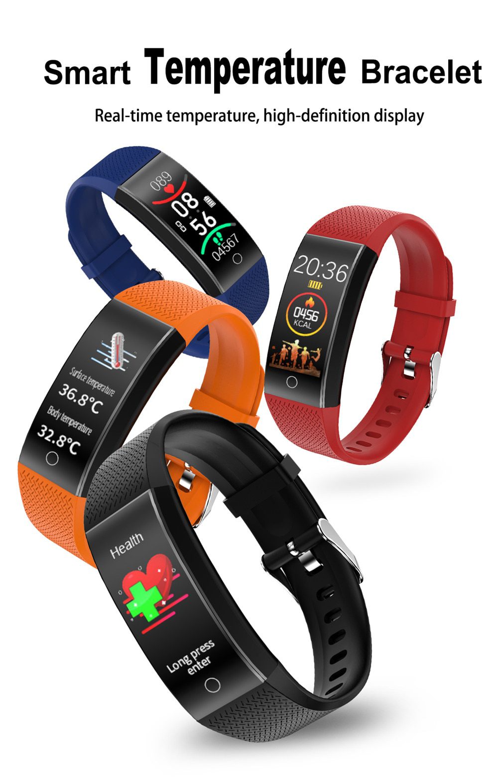 Smart Watch Body Temperature Smartwatch Ip68 Waterproof Heart Rate Fitness Tracker Smart Watches Men Women For Android IOS 2020 Smart Watch Body Temperature Smartwatch Ip68 Waterproof Heart Rate Fitness Tracker Smart Watches Men Women For Android IOS 2020