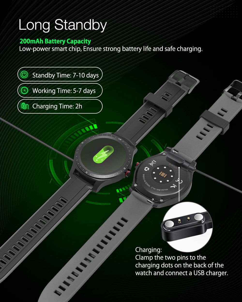 [ bluetooth 5.0 ] BlitzWolf BW-HL2 Smart Watch 1.3' Full Round Touch Screen Heart Rate Blood Pressure O2 Monitor IP67 Smartwatch