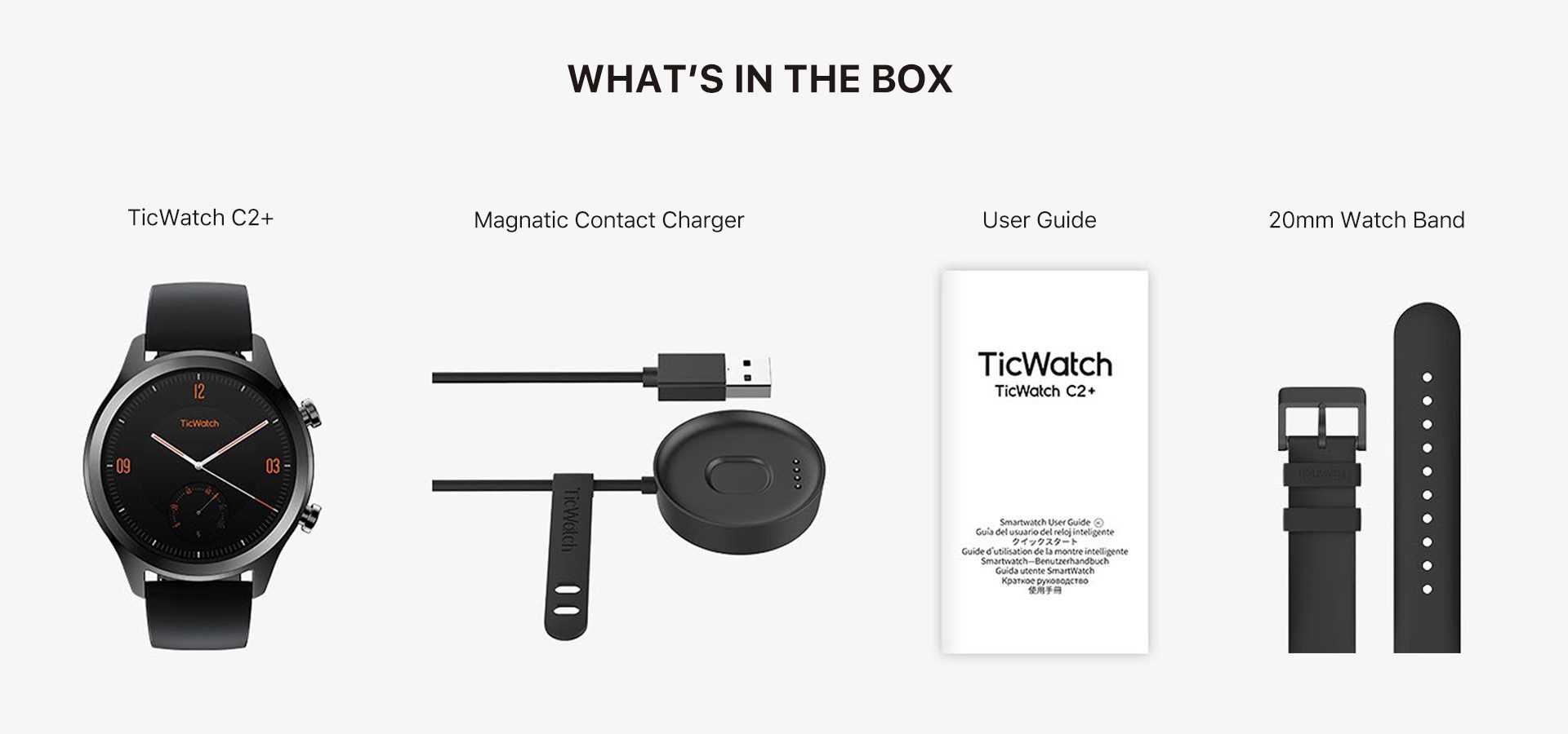 TicWatch C2 Plus Wear OS Smartwatch 1GB RAM Built-in GPS Fitness Tracking IP68 Waterproof Watch NFC Google Pay Women's Watch TicWatch C2 Plus Wear OS Smartwatch 1GB RAM Built-in GPS Fitness Tracking IP68 Waterproof Watch NFC Google Pay Women's Watch