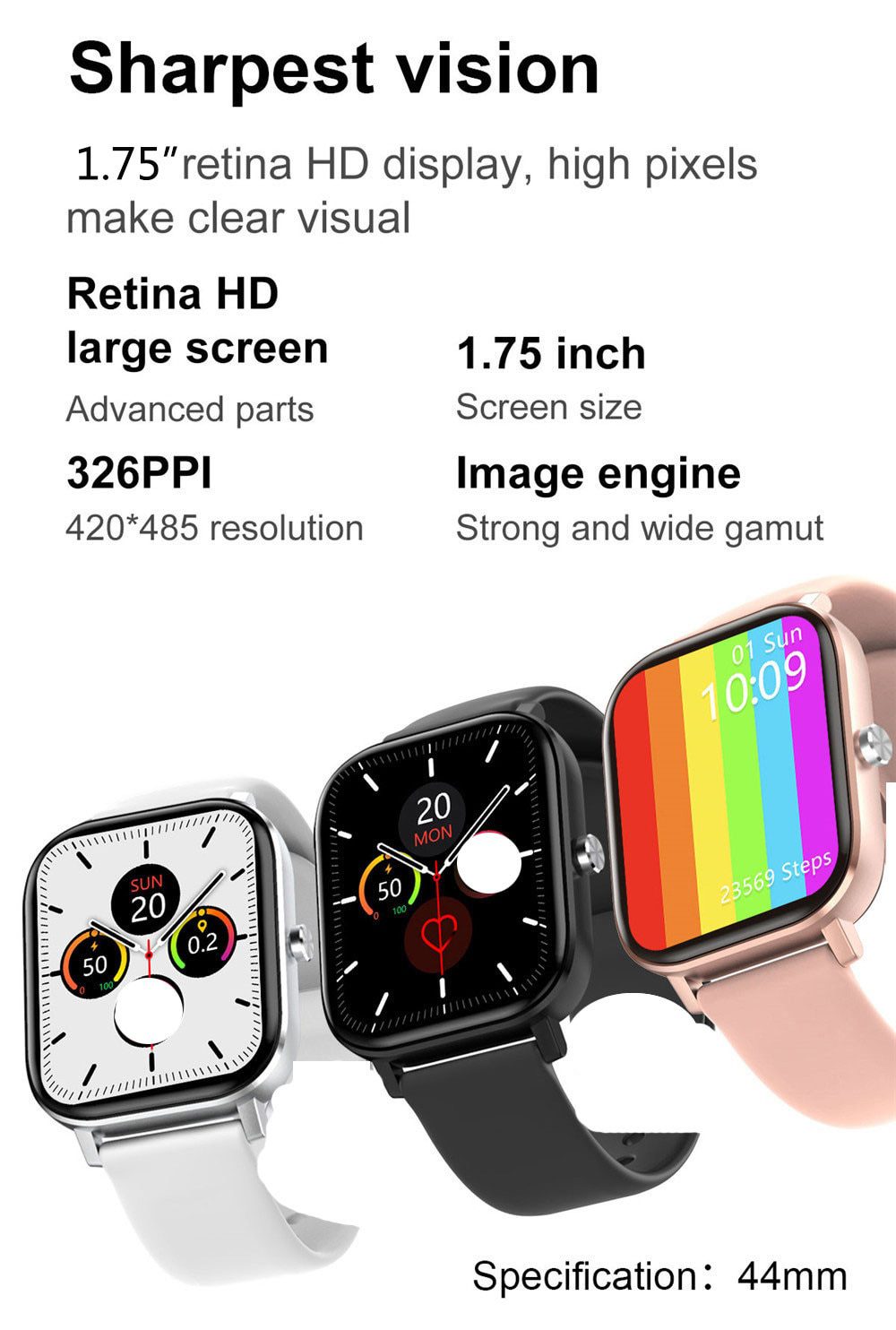 1.75 Inch IPS Screen Smart Watch Men Women ECG Heart Rate Blood Pressure Monitor Smartwatch Waterproof Watch For Android Iphone 1.75 Inch IPS Screen Smart Watch Men Women ECG Heart Rate Blood Pressure Monitor Smartwatch Waterproof Watch For Android Iphone