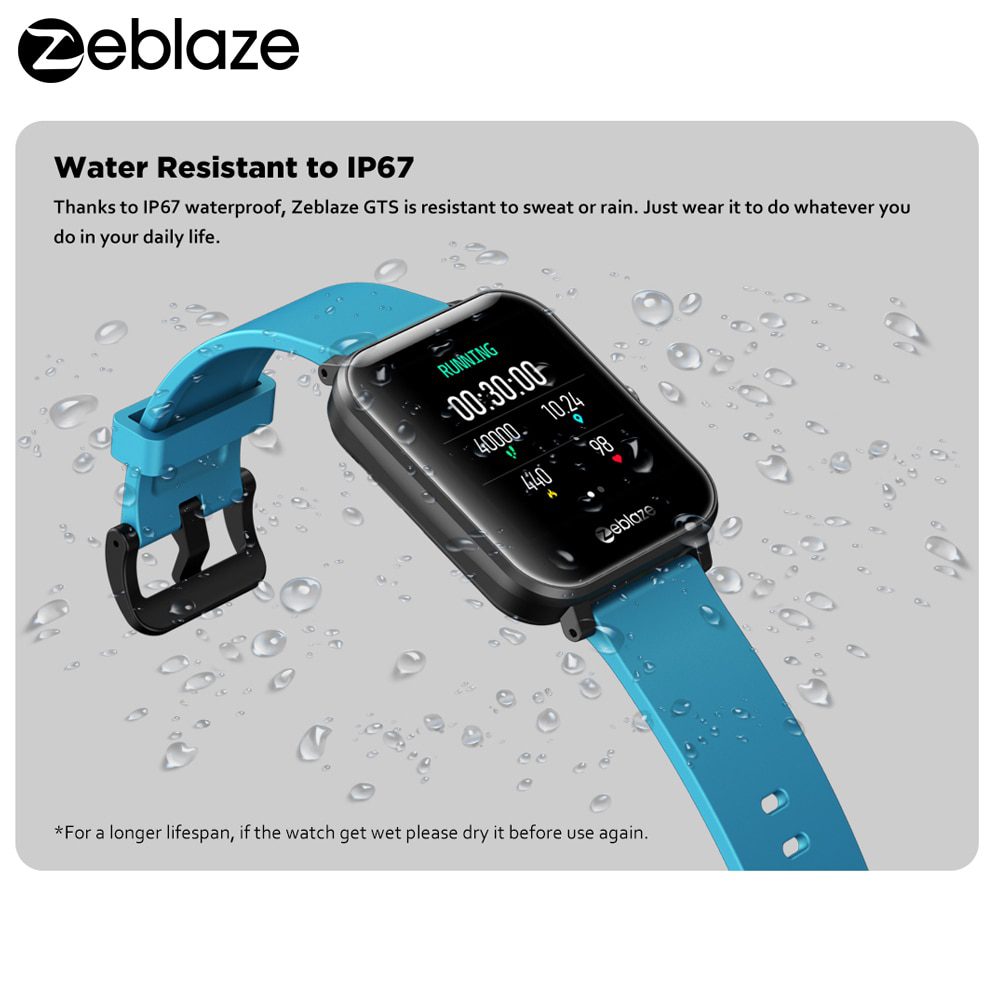 Zeblaze GTS Smart Watch for Phone-Calls Smartwatch Fitness Sleep Heart Rate Blood Pressure Monitor IP67 Waterproof Smart Watches Zeblaze GTS Smart Watch for Phone-Calls Smartwatch Fitness Sleep Heart Rate Blood Pressure Monitor IP67 Waterproof Smart Watches