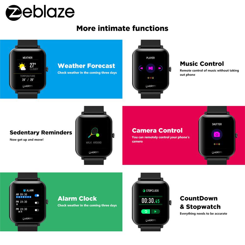 Zeblaze GTS Smart Watch for Phone-Calls Smartwatch Fitness Sleep Heart Rate Blood Pressure Monitor IP67 Waterproof Smart Watches Zeblaze GTS Smart Watch for Phone-Calls Smartwatch Fitness Sleep Heart Rate Blood Pressure Monitor IP67 Waterproof Smart Watches