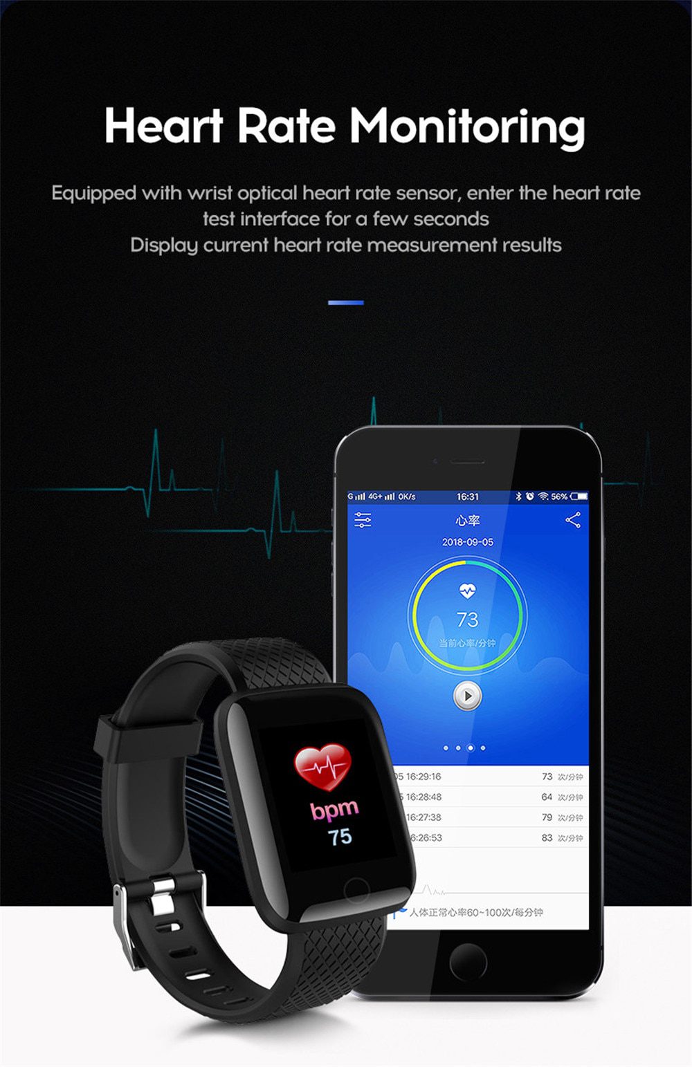 Smart Watch Men Blood Pressure Waterproof Smartwatch Women Heart Rate Monitor Fitness Tracker Watch Sport For Android IOS
