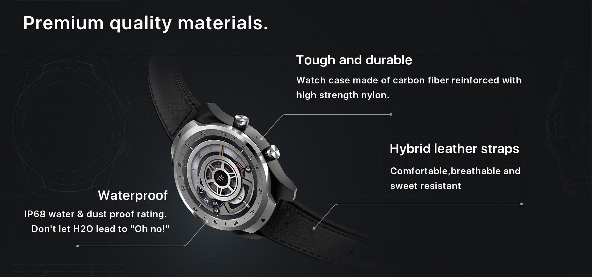 TicWatch Pro Smart Watch Men‘s Watch Wear OS by Google for iOS& Android NFC Payment Built in GPS Waterproof Bluetooth Smartwatch TicWatch Pro Smart Watch Men‘s Watch Wear OS by Google for iOS& Android NFC Payment Built in GPS Waterproof Bluetooth Smartwatch