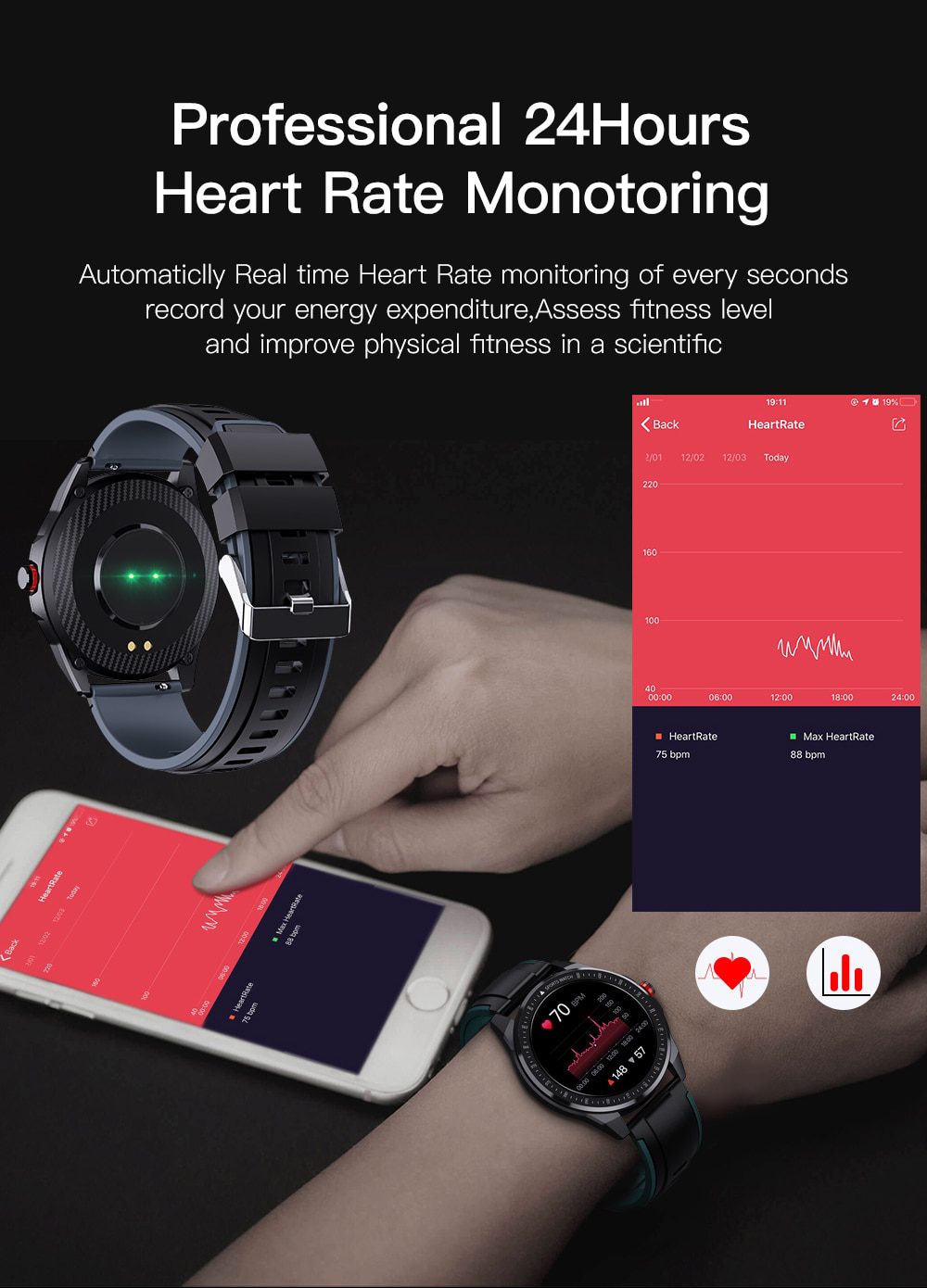 YOCUBY Smart Watch Men Smartwatch IP68 Waterproof Call Reminder Heart Rate Sleep Monitor Custom Watch Face Pedometer YOCUBY Smart Watch Men Smartwatch IP68 Waterproof Call Reminder Heart Rate Sleep Monitor Custom Watch Face Pedometer