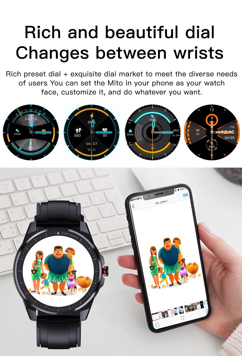 YOCUBY Smart Watch Men Smartwatch IP68 Waterproof Call Reminder Heart Rate Sleep Monitor Custom Watch Face Pedometer YOCUBY Smart Watch Men Smartwatch IP68 Waterproof Call Reminder Heart Rate Sleep Monitor Custom Watch Face Pedometer