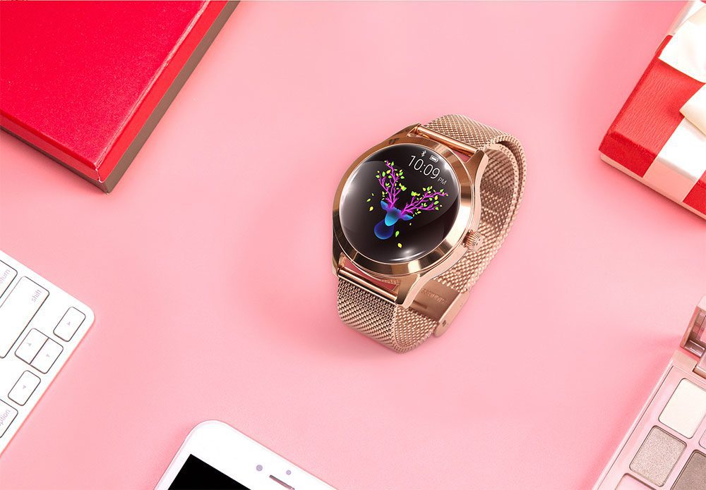 KW10 Smart Watch Women IP68 Waterproof Heart Rate Monitoring Bluetooth For Android IOS Fitness Bracelet Smartwatch
