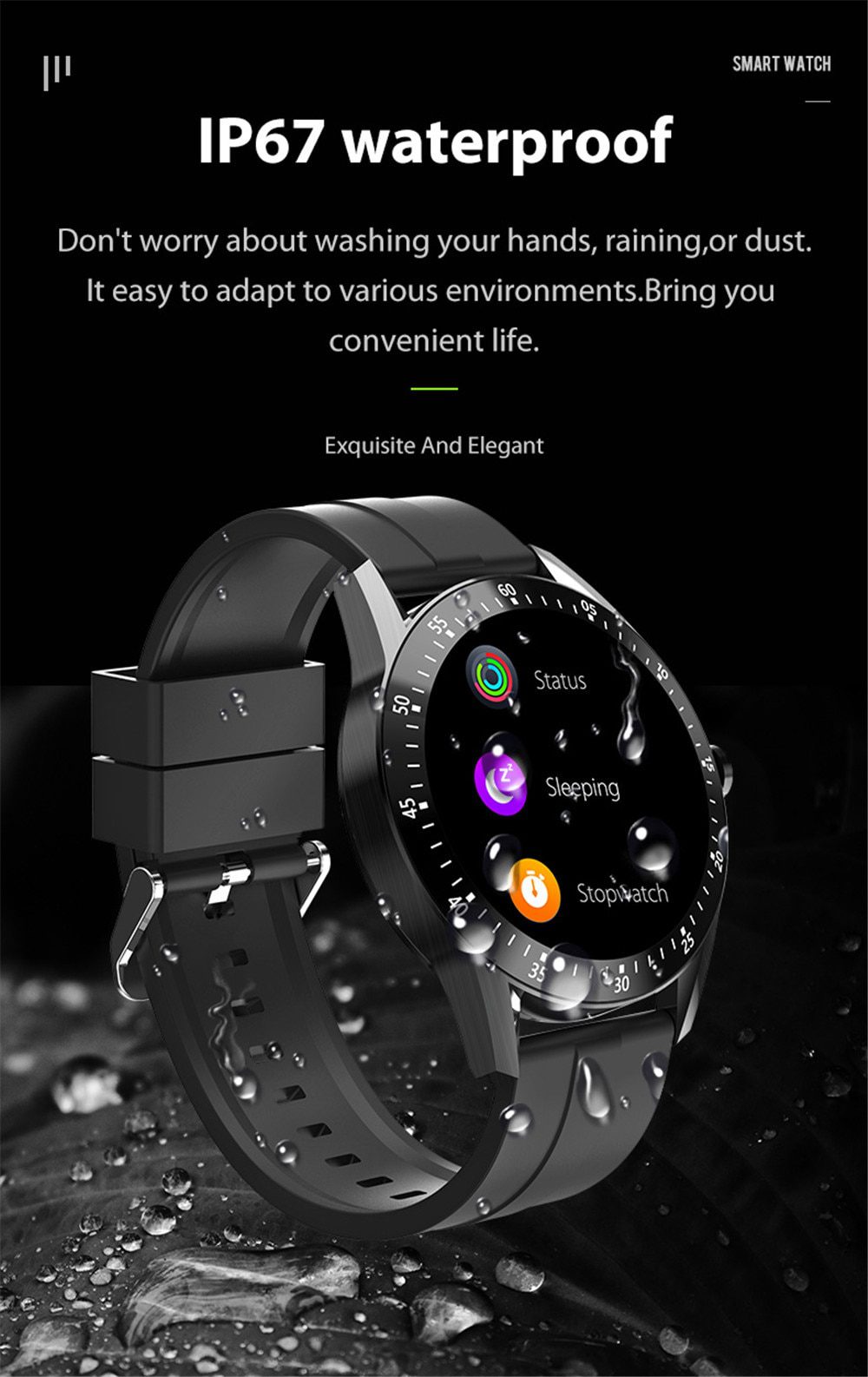 Men Smart Watch 2020 Waterproof Blood Pressure Fitness Tracker Smartwatch Women Intelligent Clock Sport Watches For Android IOS