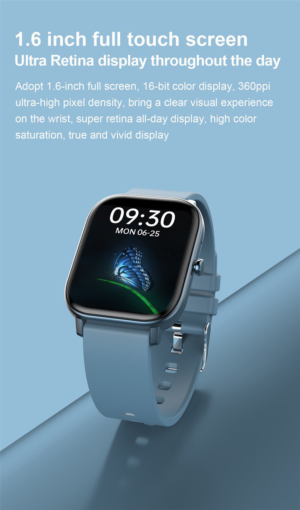 Bluetooth Call Smart Watch Men Women 1.6 inch Full Touch Screen Smartwatch Blood Pressure Heart Rate Fitness Tracker Sport Watch Bluetooth Call Smart Watch Men Women 1.6 inch Full Touch Screen Smartwatch Blood Pressure Heart Rate Fitness Tracker Sport Watch