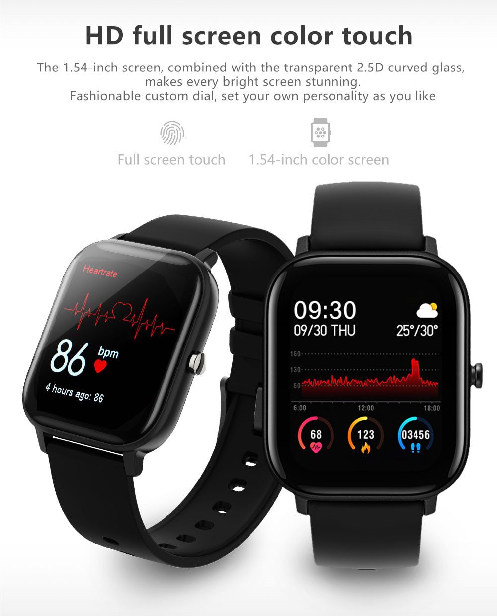 Full Touch Smart watch Men Women Custom Dials Smartwatch Heart Rate Fitness Tracker Music Control Sport Watches For Android IOS Full Touch Smart watch Men Women Custom Dials Smartwatch Heart Rate Fitness Tracker Music Control Sport Watches For Android IOS