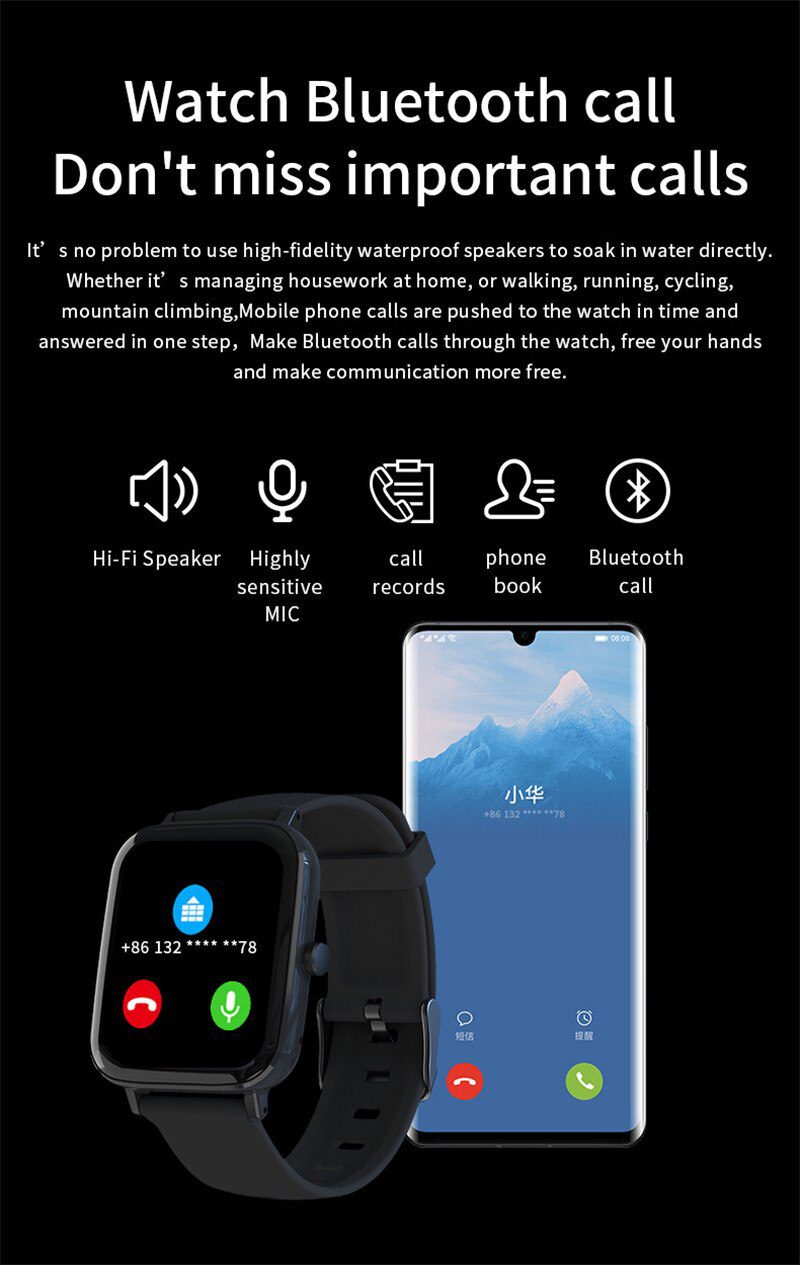 Smart Watch Fitness Tracker Heart Rate Monitor IP67 Waterproof Fitness Watch Pedometer Smartwatch Compatible for iOS Android Smart Watch Fitness Tracker Heart Rate Monitor IP67 Waterproof Fitness Watch Pedometer Smartwatch Compatible for iOS Android