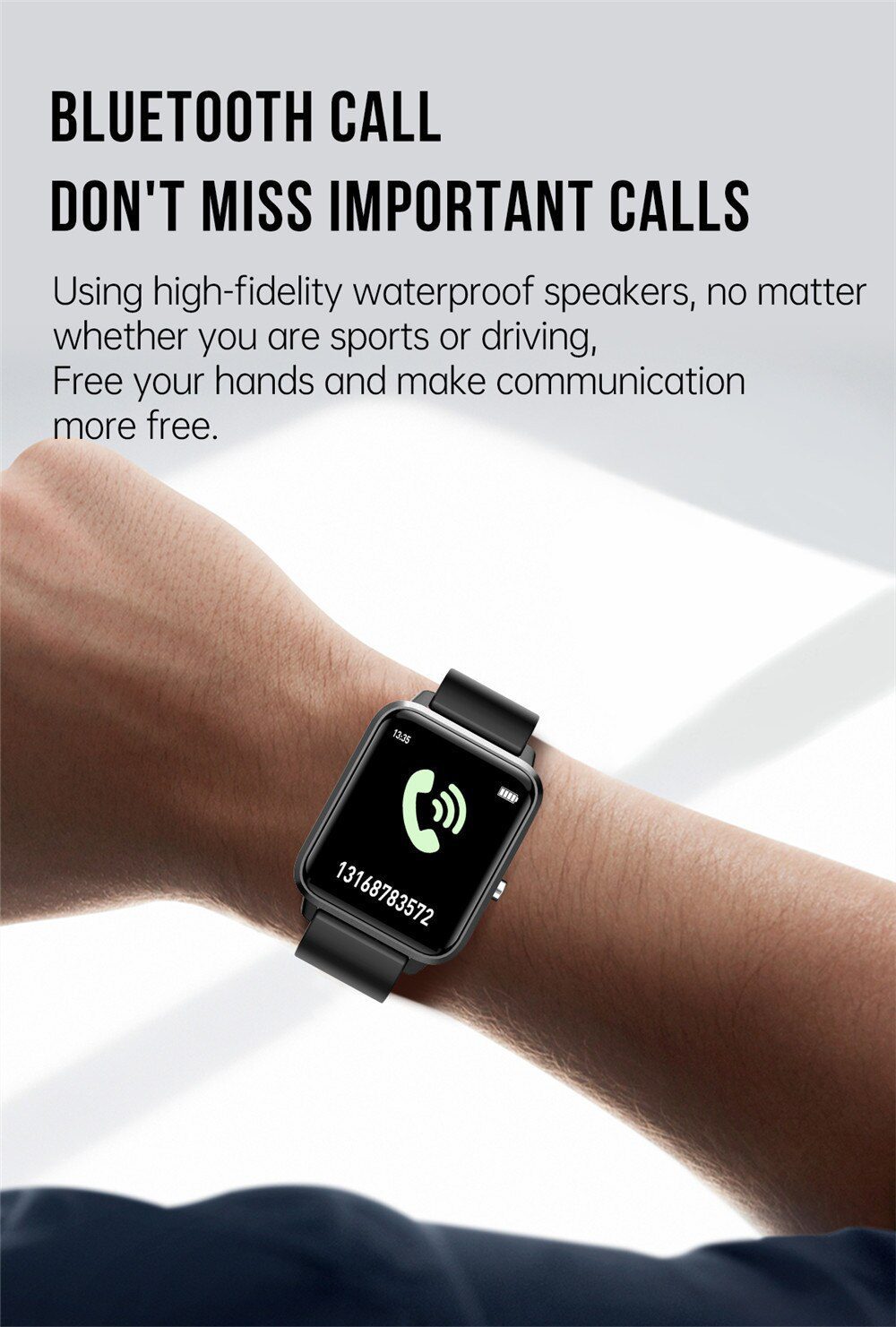 Smart Watch Men 1.65 Inch Full Touch Screen Bluetooth Call Smartwatch Women Blood Pressure Heart Rate Monitor Clock Android IOS Smart Watch Men 1.65 Inch Full Touch Screen Bluetooth Call Smartwatch Women Blood Pressure Heart Rate Monitor Clock Android IOS