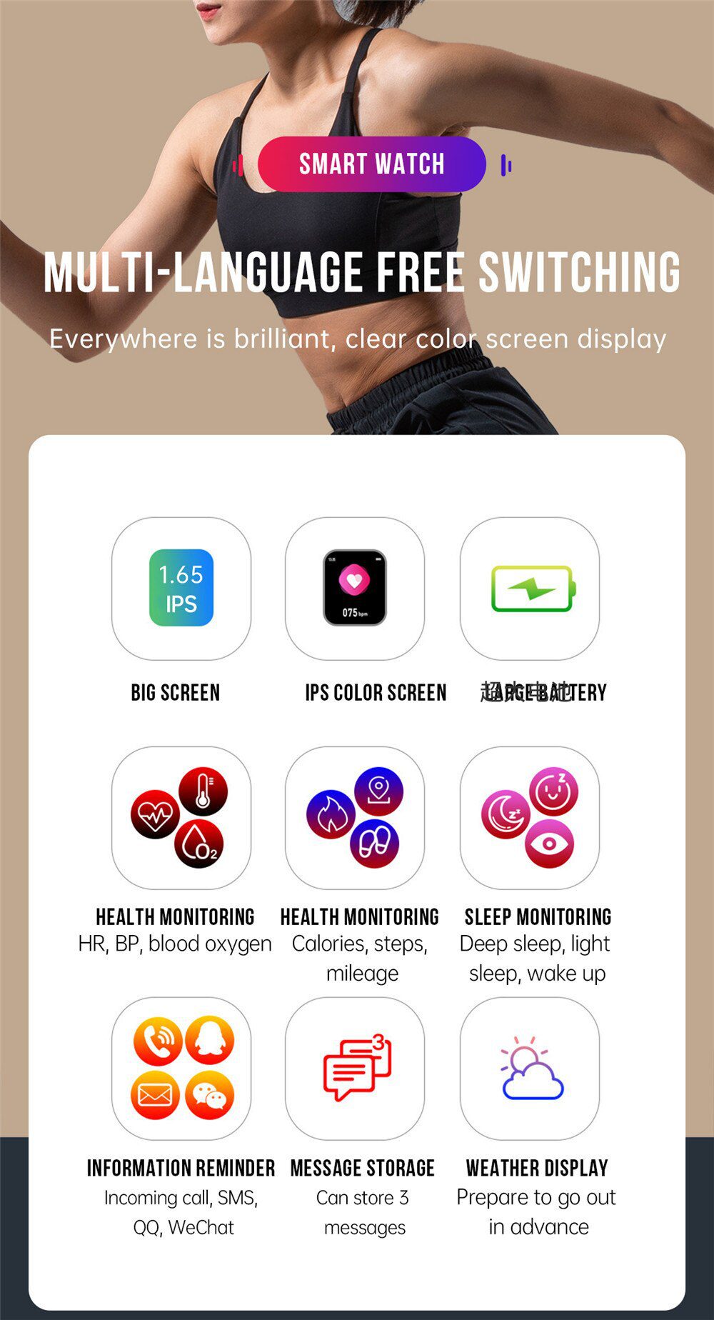 Smart Watch Men 1.65 Inch Full Touch Screen Bluetooth Call Smartwatch Women Blood Pressure Heart Rate Monitor Clock Android IOS Smart Watch Men 1.65 Inch Full Touch Screen Bluetooth Call Smartwatch Women Blood Pressure Heart Rate Monitor Clock Android IOS