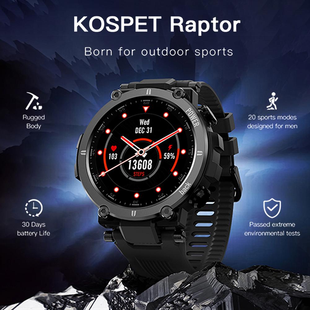 KOSPET Raptor Smart Watch IP68 Waterproof Smartwatch Men Women Heart Rate Monitor Multi UI Dials Smart Clock For Android IOS KOSPET Raptor Smart Watch IP68 Waterproof Smartwatch Men Women Heart Rate Monitor Multi UI Dials Smart Clock For Android IOS