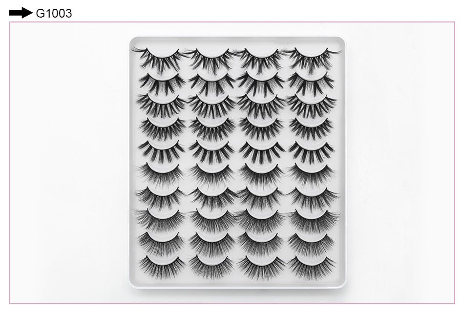 5/8/20 Pairs 3D Mink Lashes Natural False Eyelashes Dramatic Volume Fake Lashes Makeup Eyelash Extension Silk Handmade Eyelashes