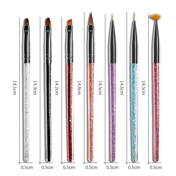 Professional Nail Art Brush Set For Manicure Rhinestone Acrylic Paint Brushes Kit UV Gel Polish Nails Lining Pen Gradient