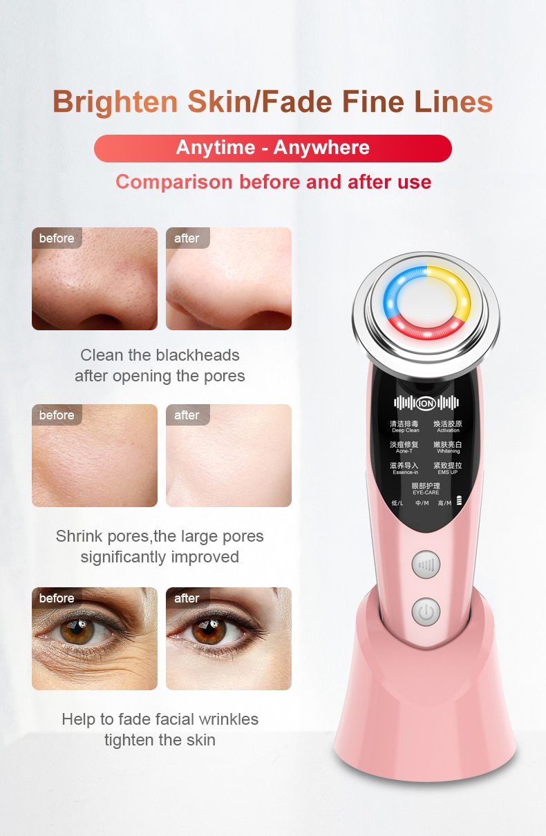 AmazeFan7in1RF&EMS Radio Mesotherapy Electroporation lifting Beauty LED Face Skin Rejuvenation Remover Wrinkle Radio Frequency AmazeFan7in1RF&EMS Radio Mesotherapy Electroporation lifting Beauty LED Face Skin Rejuvenation Remover Wrinkle Radio Frequency