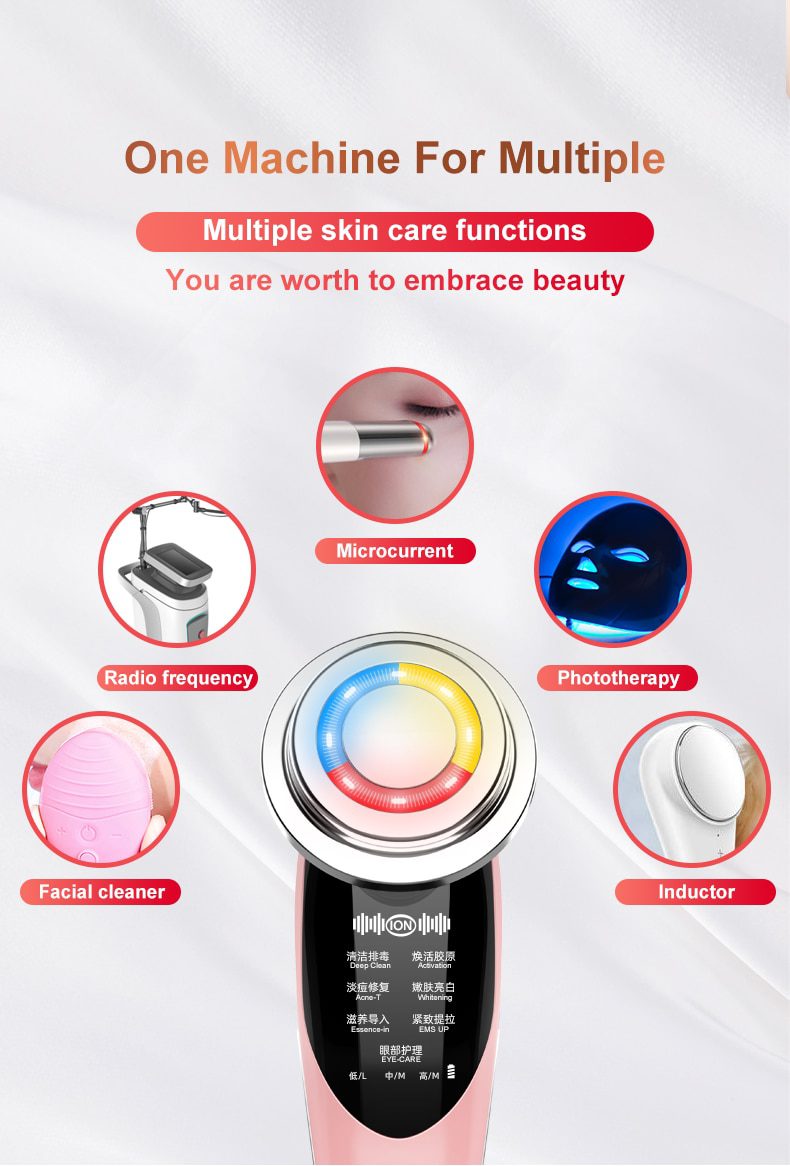 AmazeFan7in1RF&EMS Radio Mesotherapy Electroporation lifting Beauty LED Face Skin Rejuvenation Remover Wrinkle Radio Frequency AmazeFan7in1RF&EMS Radio Mesotherapy Electroporation lifting Beauty LED Face Skin Rejuvenation Remover Wrinkle Radio Frequency