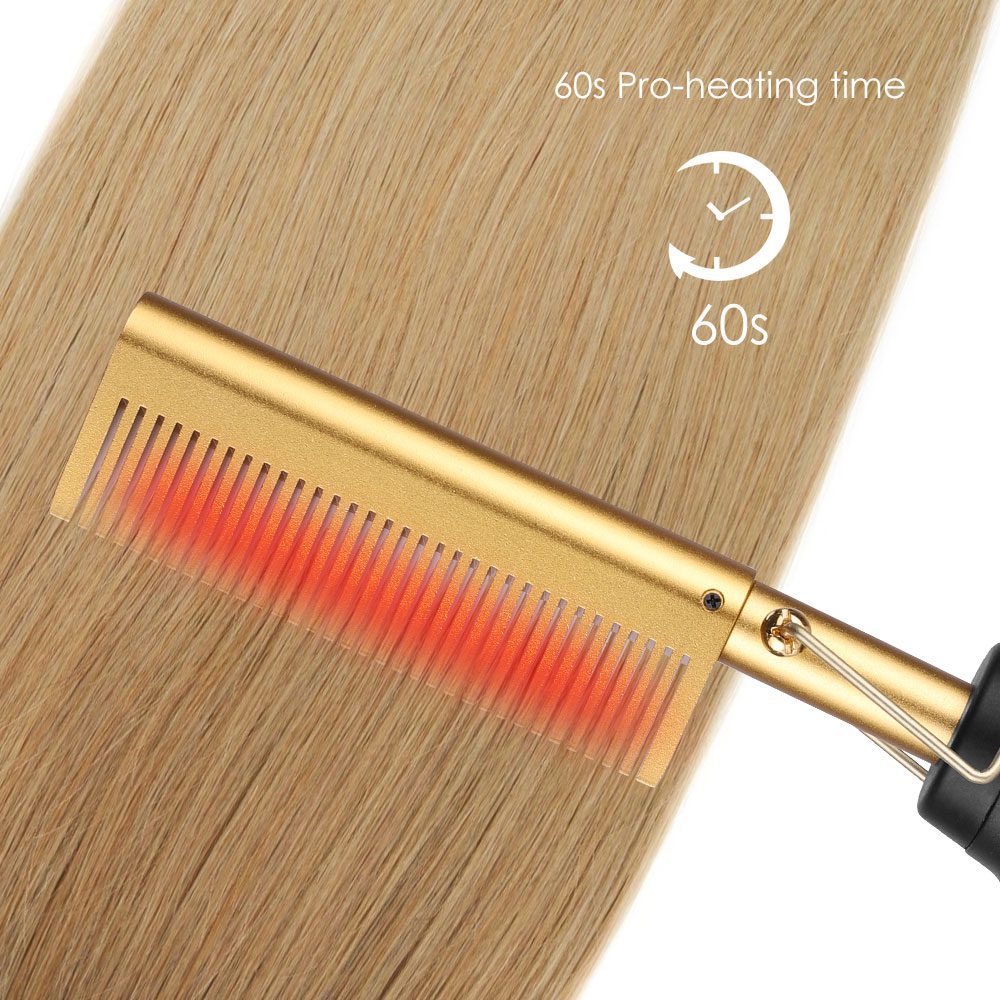 Hair Straightener Hot Heating Smooth Iron Comb Straightening Brush Multi-Function Corrugation Curling Iron Hair Curler Comb Hair Straightener Hot Heating Smooth Iron Comb Straightening Brush Multi-Function Corrugation Curling Iron Hair Curler Comb
