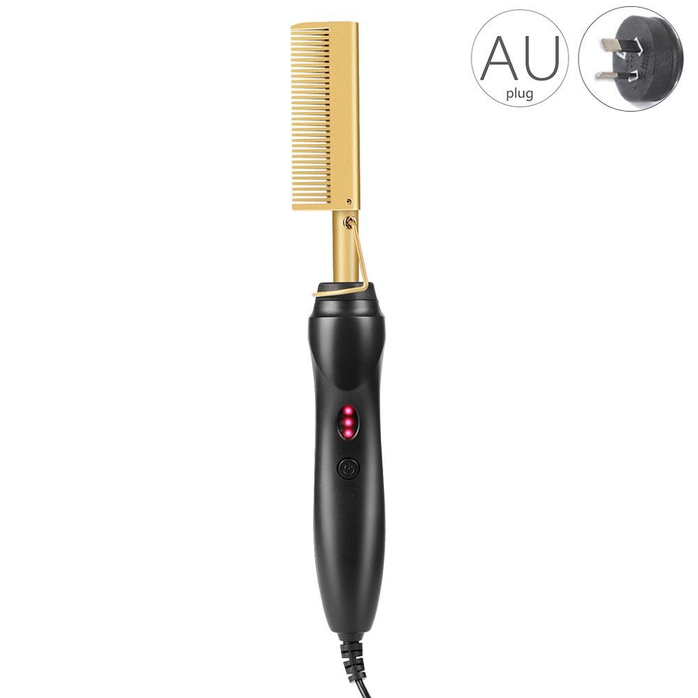 Hair Straightener Hot Heating Smooth Iron Comb Straightening Brush Multi-Function Corrugation Curling Iron Hair Curler Comb Hair Straightener Hot Heating Smooth Iron Comb Straightening Brush Multi-Function Corrugation Curling Iron Hair Curler Comb