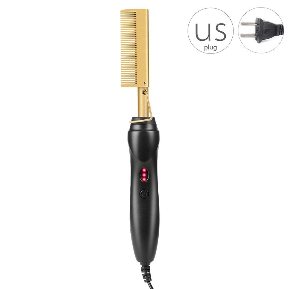 Hair Straightener Hot Heating Smooth Iron Comb Straightening Brush Multi-Function Corrugation Curling Iron Hair Curler Comb Hair Straightener Hot Heating Smooth Iron Comb Straightening Brush Multi-Function Corrugation Curling Iron Hair Curler Comb