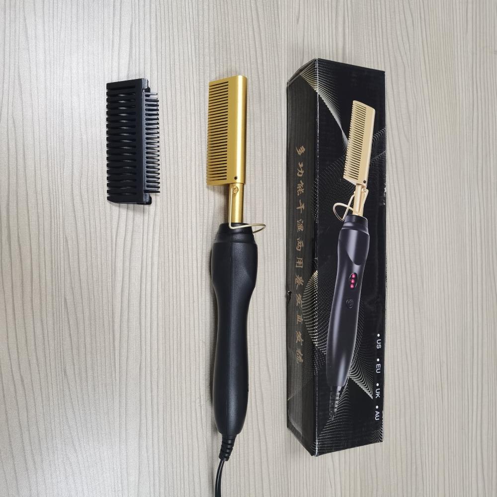Hair Straightener Hot Heating Smooth Iron Comb Straightening Brush Multi-Function Corrugation Curling Iron Hair Curler Comb Hair Straightener Hot Heating Smooth Iron Comb Straightening Brush Multi-Function Corrugation Curling Iron Hair Curler Comb