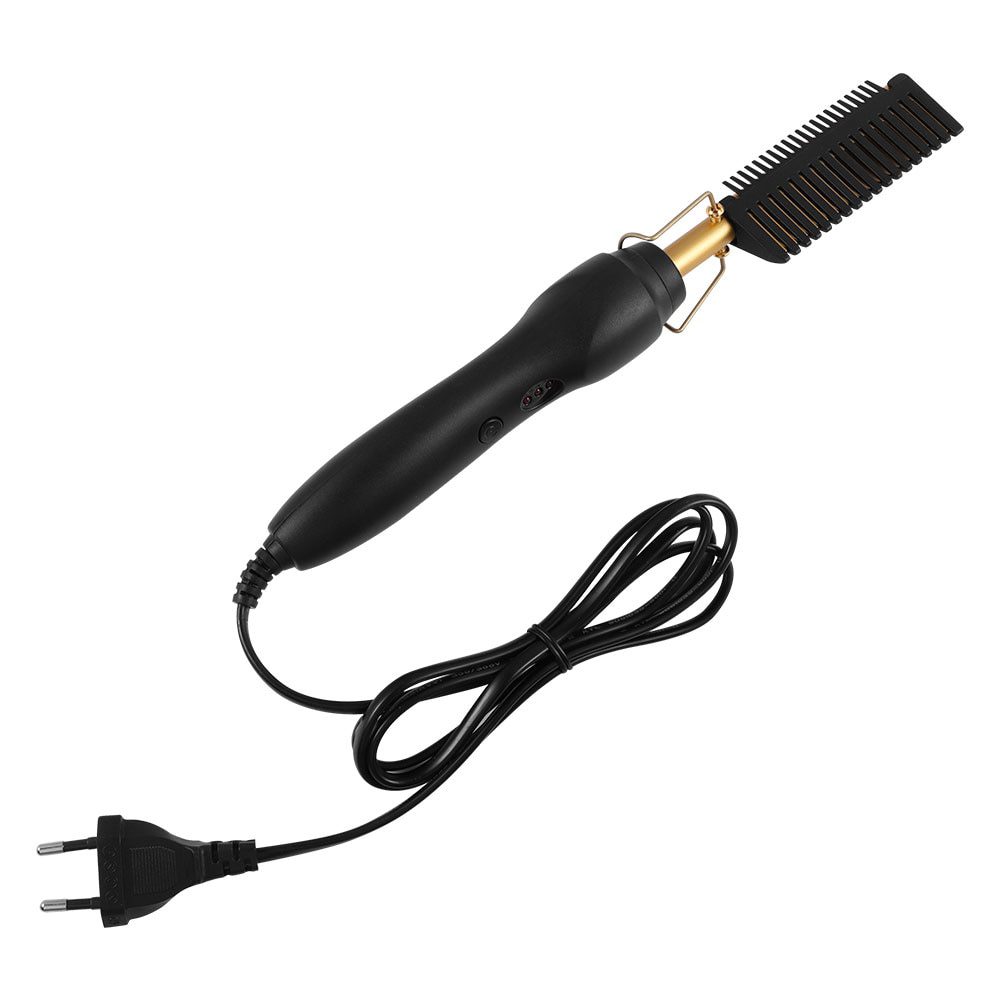 Hair Straightener Hot Heating Smooth Iron Comb Straightening Brush Multi-Function Corrugation Curling Iron Hair Curler Comb Hair Straightener Hot Heating Smooth Iron Comb Straightening Brush Multi-Function Corrugation Curling Iron Hair Curler Comb
