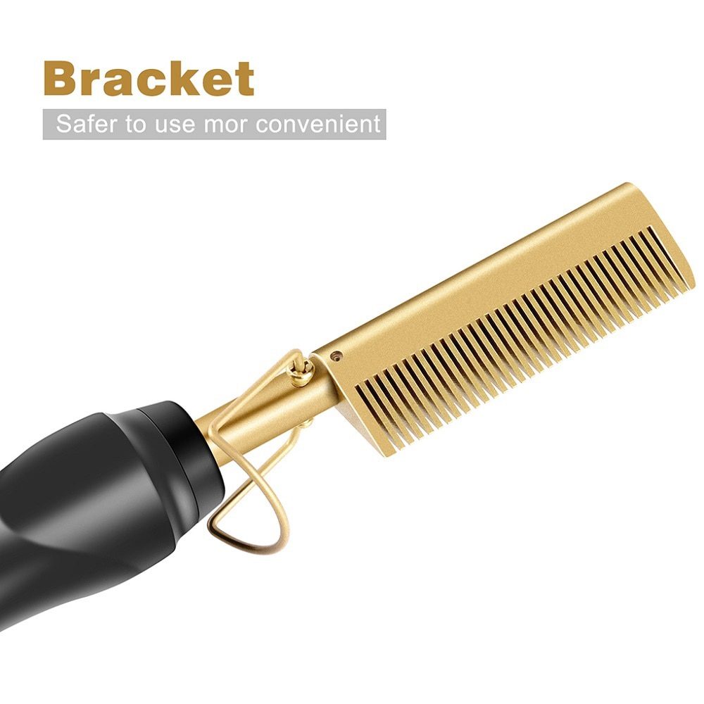 Hair Straightener Hot Heating Smooth Iron Comb Straightening Brush Multi-Function Corrugation Curling Iron Hair Curler Comb Hair Straightener Hot Heating Smooth Iron Comb Straightening Brush Multi-Function Corrugation Curling Iron Hair Curler Comb
