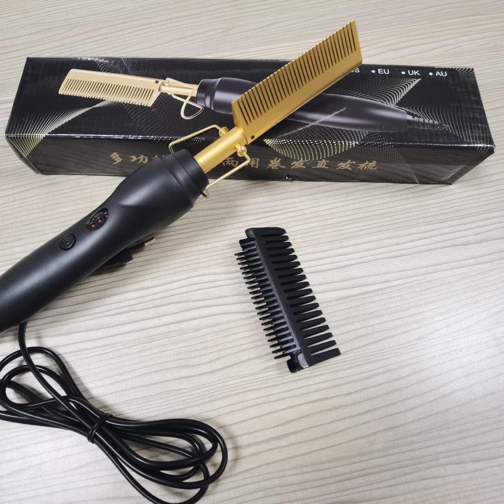 Hair Straightener Hot Heating Smooth Iron Comb Straightening Brush Multi-Function Corrugation Curling Iron Hair Curler Comb Hair Straightener Hot Heating Smooth Iron Comb Straightening Brush Multi-Function Corrugation Curling Iron Hair Curler Comb