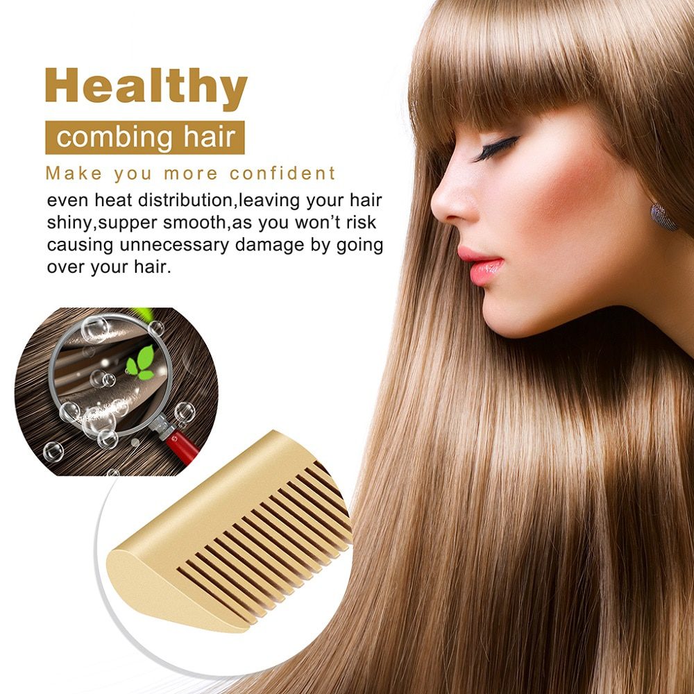 Hair Straightener Hot Heating Smooth Iron Comb Straightening Brush Multi-Function Corrugation Curling Iron Hair Curler Comb Hair Straightener Hot Heating Smooth Iron Comb Straightening Brush Multi-Function Corrugation Curling Iron Hair Curler Comb