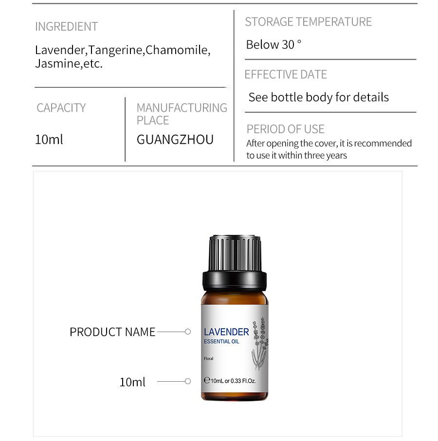 HIQILI 6Pcs/set 10ML Essential Oil Gift Box Tea Tree Peppermint Lavender Lemongrass Eucalyptus Vanilla Cinnamon Sandalwood Oil HIQILI 6Pcs/set 10ML Essential Oil Gift Box Tea Tree Peppermint Lavender Lemongrass Eucalyptus Vanilla Cinnamon Sandalwood Oil