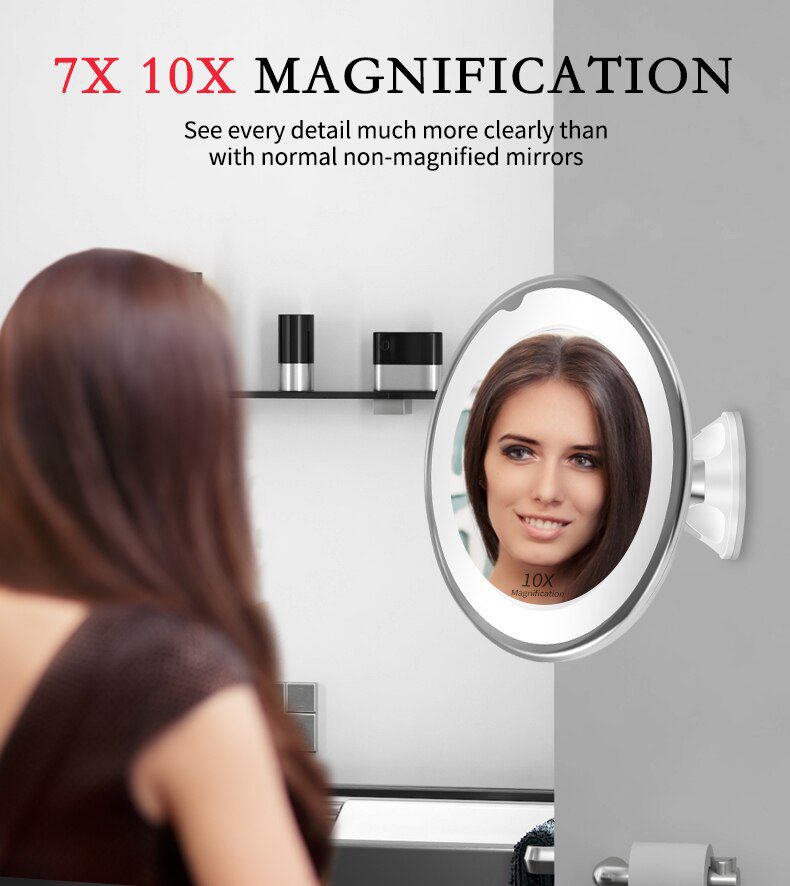 Makeup Vanity Mirror With 10X Lights LED Magnifying Cosmetic Mirror Light Magnification Make up Mirrors VIP Link Dropshipping Makeup Vanity Mirror With 10X Lights LED Magnifying Cosmetic Mirror Light Magnification Make up Mirrors VIP Link Dropshipping
