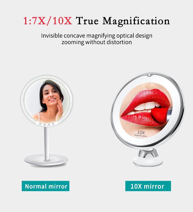 Makeup Vanity Mirror With 10X Lights LED Magnifying Cosmetic Mirror Light Magnification Make up Mirrors VIP Link Dropshipping Makeup Vanity Mirror With 10X Lights LED Magnifying Cosmetic Mirror Light Magnification Make up Mirrors VIP Link Dropshipping