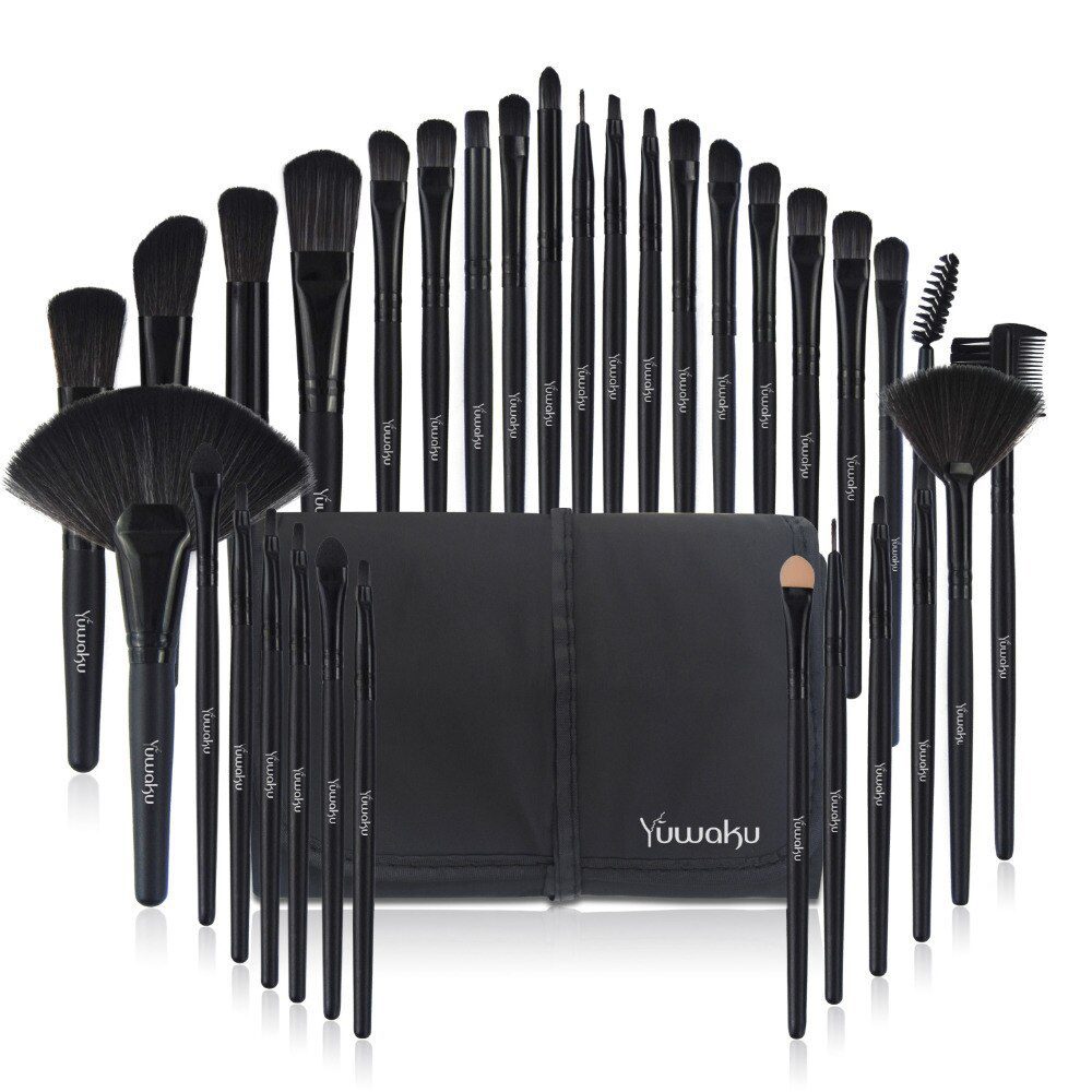 Yuwaku Professional 32Pcs/Set Makeup Brush Foundation Eye Shadows Lipsticks Powder Make Up Brushes Tool Bag Pincel Maquiagem Kit