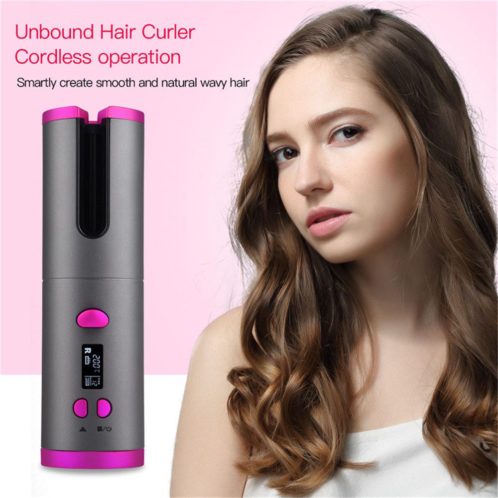 Automatic Hair Curler Auto Ceramic Wireless Curling Iron Hair Waver Tongs Beach Waves Iron Curling Wand Air Curler USB Cordless Automatic Hair Curler Auto Ceramic Wireless Curling Iron Hair Waver Tongs Beach Waves Iron Curling Wand Air Curler USB Cordless