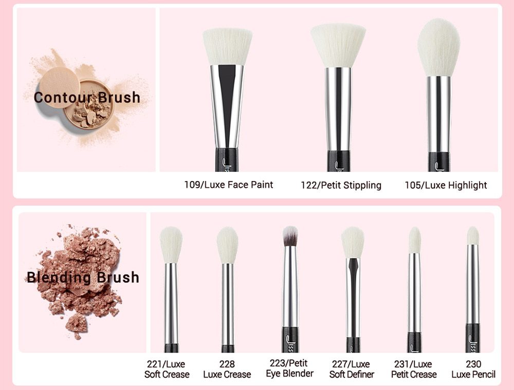 Jessup Makeup brushes set Black/Silver Professional with Natural Hair Foundation Powder Eyeshadow Make up Brush Blush 6pcs-25pcs Jessup Makeup brushes set Black/Silver Professional with Natural Hair Foundation Powder Eyeshadow Make up Brush Blush 6pcs-25pcs