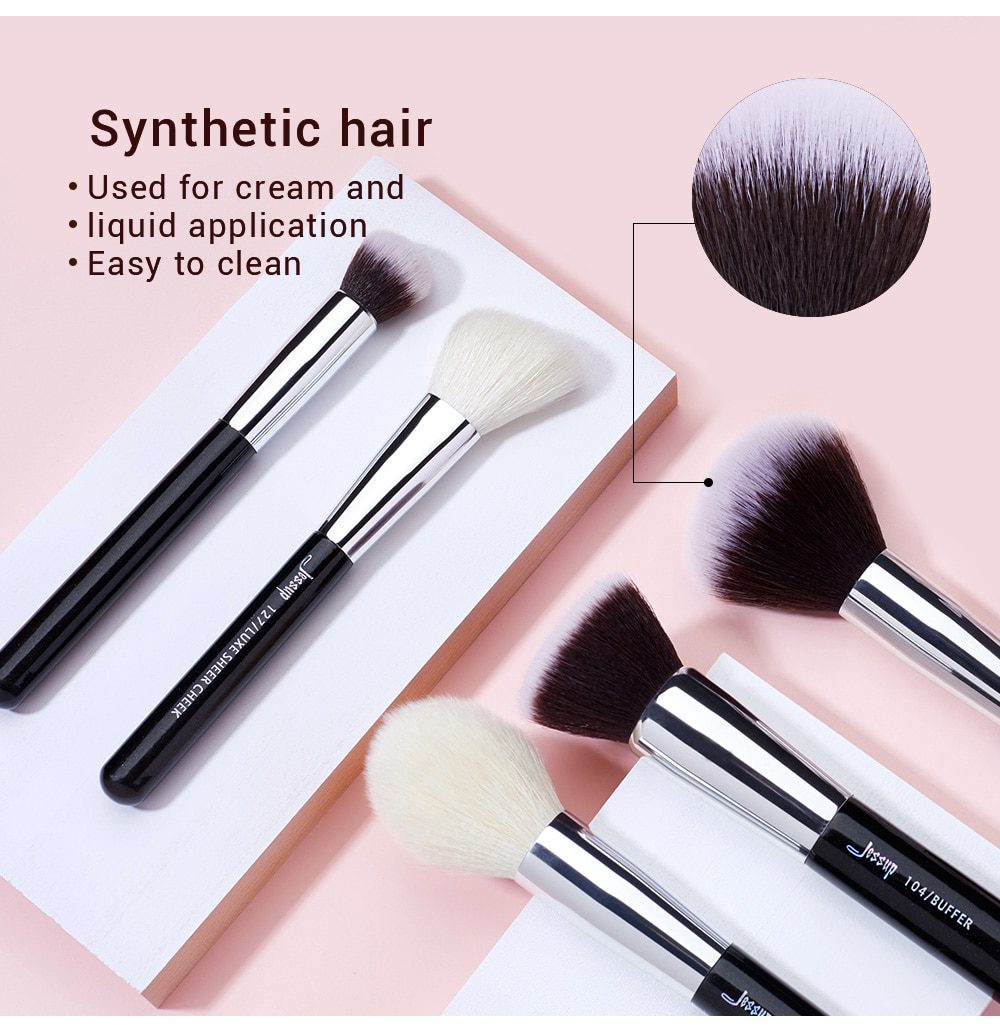 Jessup Makeup brushes set Black/Silver Professional with Natural Hair Foundation Powder Eyeshadow Make up Brush Blush 6pcs-25pcs Jessup Makeup brushes set Black/Silver Professional with Natural Hair Foundation Powder Eyeshadow Make up Brush Blush 6pcs-25pcs