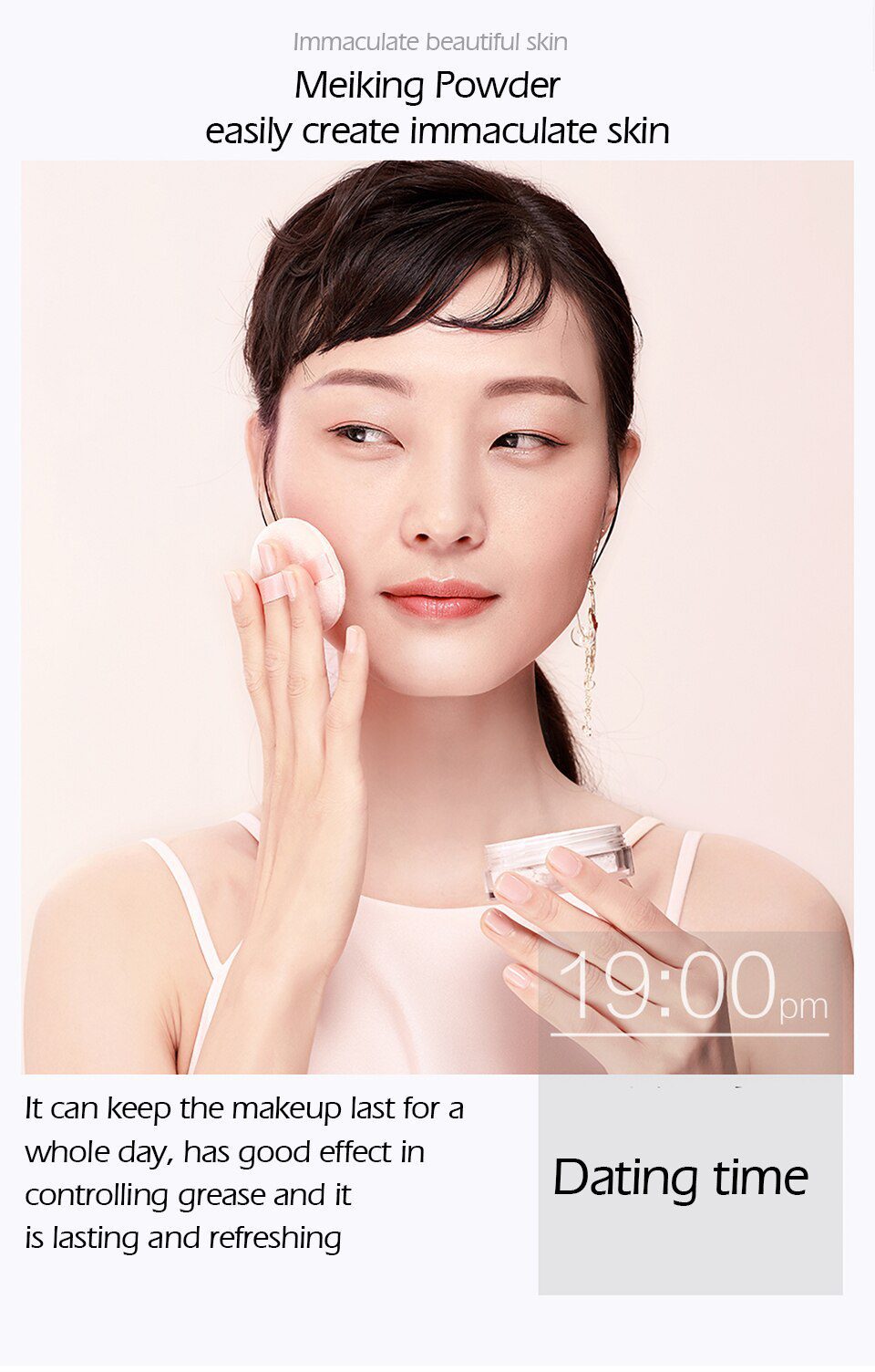 MEIKING Rose Plant Powder Oil Control Loose Powder Cosmetics Compact Whitening Brighten Skin Tone Makeup Setting Mineral Powder MEIKING Rose Plant Powder Oil Control Loose Powder Cosmetics Compact Whitening Brighten Skin Tone Makeup Setting Mineral Powder
