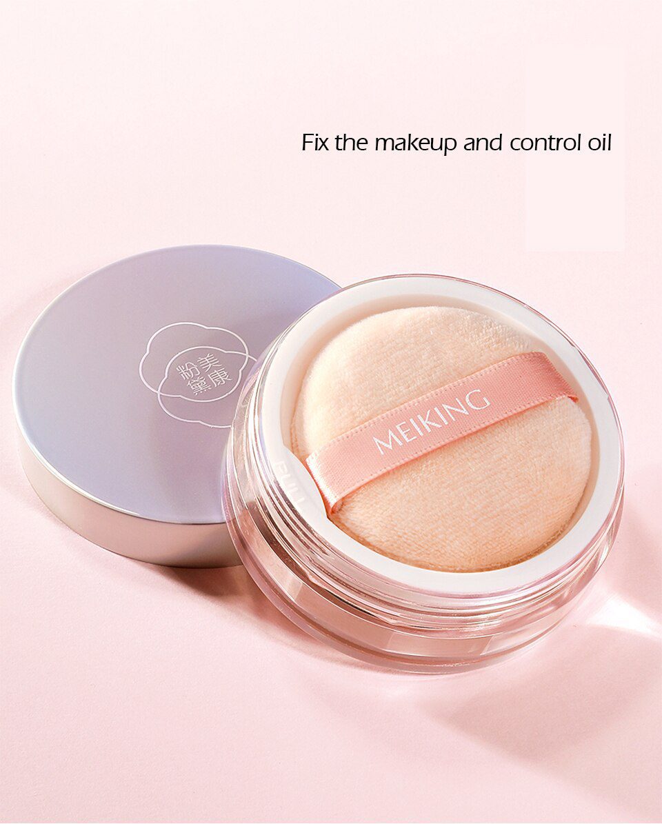 MEIKING Rose Plant Powder Oil Control Loose Powder Cosmetics Compact Whitening Brighten Skin Tone Makeup Setting Mineral Powder MEIKING Rose Plant Powder Oil Control Loose Powder Cosmetics Compact Whitening Brighten Skin Tone Makeup Setting Mineral Powder