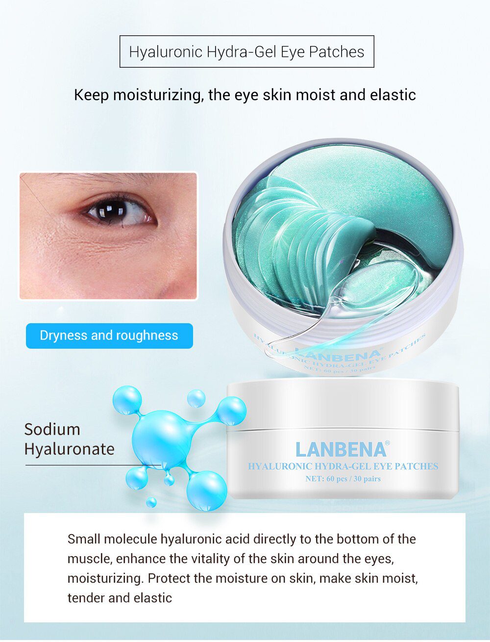 LANBENA Eye Mask Collagen Eye Patch Skin Care Hyaluronic Acid Gel Moisturizing Retinol Anti Aging Remove Dark Circles Eye Bag LANBENA Eye Mask Collagen Eye Patch Skin Care Hyaluronic Acid Gel Moisturizing Retinol Anti Aging Remove Dark Circles Eye Bag