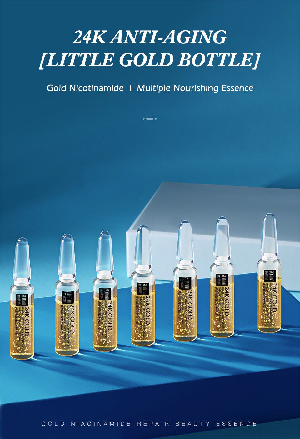 VIBRANT GLAMOUR Niacinamide Anti-Aging Face Serum Gold Ampoule Essence Whitening Moisturizing Lifting Firming Skin Care VIBRANT GLAMOUR Niacinamide Anti-Aging Face Serum Gold Ampoule Essence Whitening Moisturizing Lifting Firming Skin Care