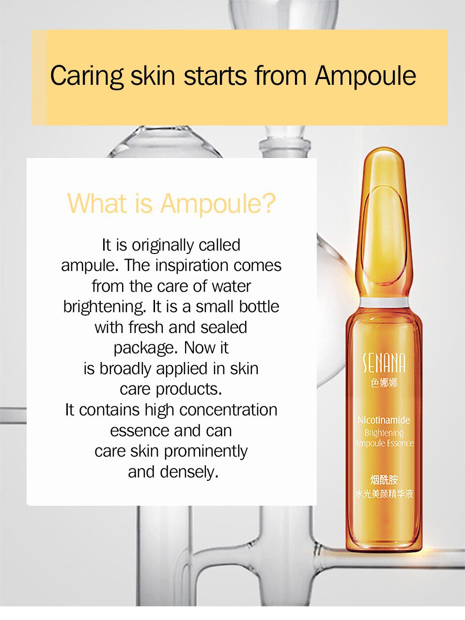 VIBRANT GLAMOUR Niacinamide Anti-Aging Face Serum Gold Ampoule Essence Whitening Moisturizing Lifting Firming Skin Care VIBRANT GLAMOUR Niacinamide Anti-Aging Face Serum Gold Ampoule Essence Whitening Moisturizing Lifting Firming Skin Care