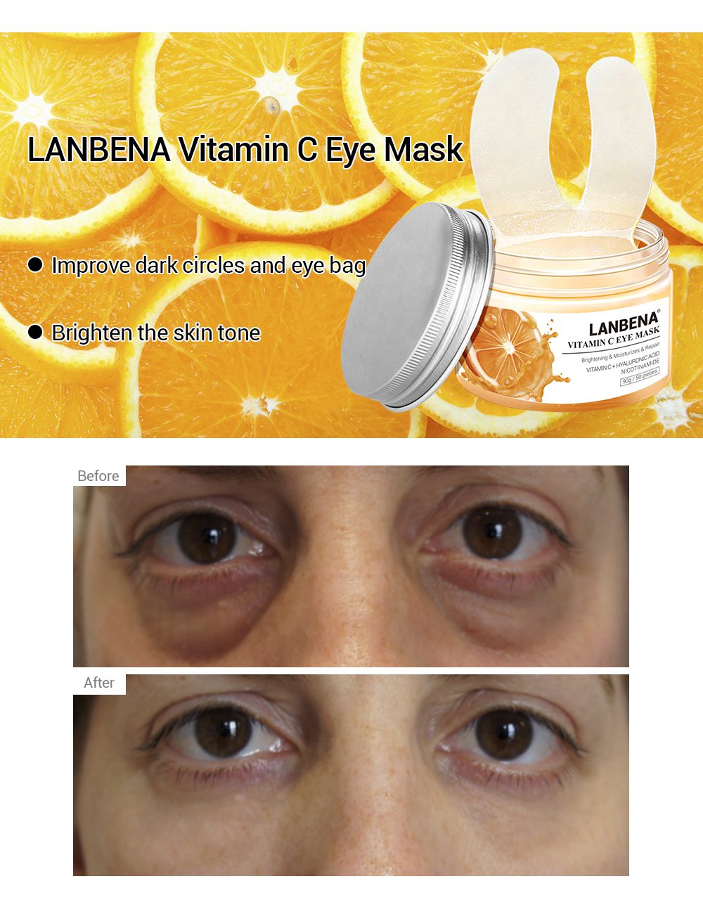 LANBENA Eye Patches Retinol Hyaluronic VC Golden Osmanthus Acid Moisturizing Serum Anti-Aging/Puffiness Dark Circle Eyes Skin Ca LANBENA Eye Patches Retinol Hyaluronic VC Golden Osmanthus Acid Moisturizing Serum Anti-Aging/Puffiness Dark Circle Eyes Skin Ca