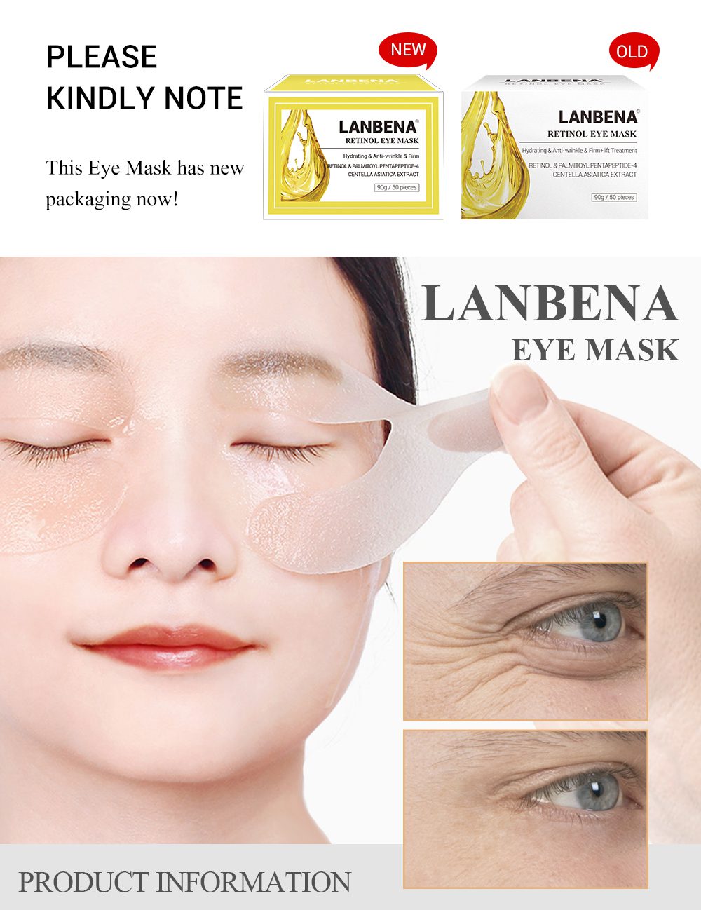 LANBENA Eye Patches Retinol Hyaluronic VC Golden Osmanthus Acid Moisturizing Serum Anti-Aging/Puffiness Dark Circle Eyes Skin Ca LANBENA Eye Patches Retinol Hyaluronic VC Golden Osmanthus Acid Moisturizing Serum Anti-Aging/Puffiness Dark Circle Eyes Skin Ca