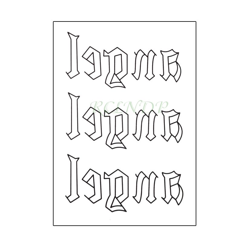 Waterproof Temporary Tattoo Sticker Neck Black Word Angel Devil Bull Cross English Letters Flash Tatoo Fake Tatto for Woman Men Waterproof Temporary Tattoo Sticker Neck Black Word Angel Devil Bull Cross English Letters Flash Tatoo Fake Tatto for Woman Men